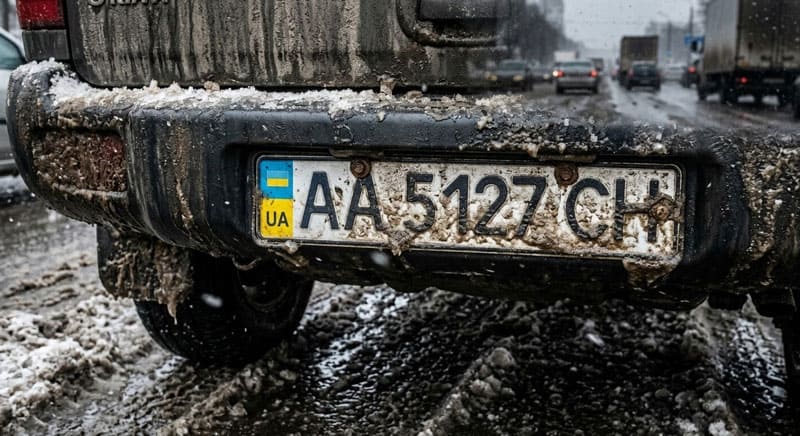 Штраф за брудні номери на авто
