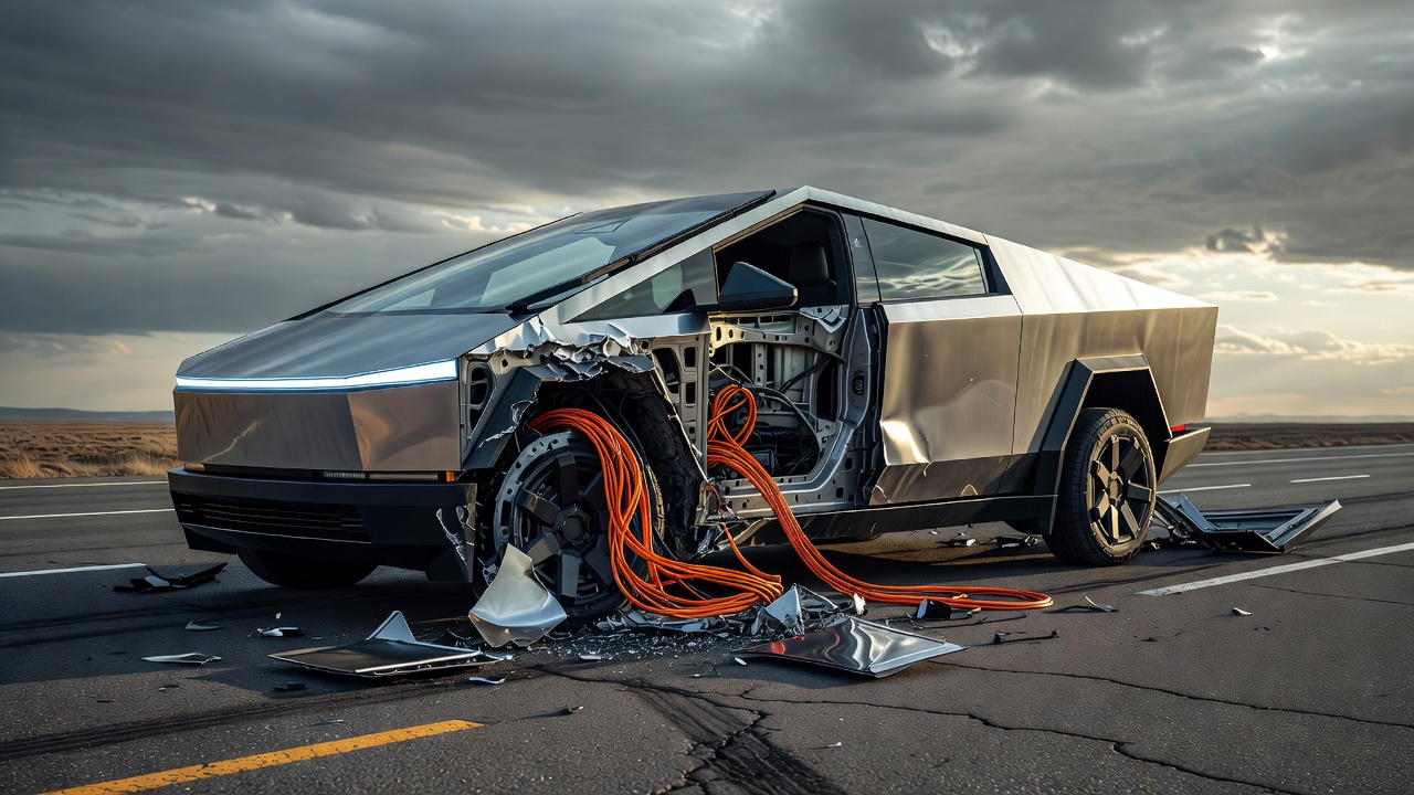 Tesla Cybertruck під час ДТП розірвало на дві частини: що це означає для безпеки