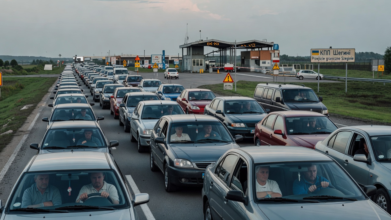 На пунктах пропуску Львівщини утворилися черги на кордоні з Польщею